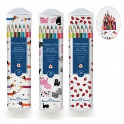 Набор цветных карандашей HappyColor, 24 цвета