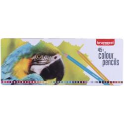 Карандаши цветные Попугаи, 45 цветов