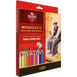 Карандаши акварельные Mondeluz Old Man 3713, 48 цветов, с кистью и точилкой