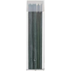 Стержни акварельные для цанговых карандашей, зеленый темный, 6 штук