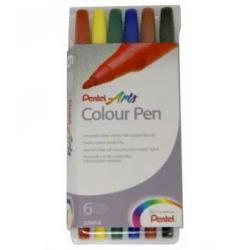 Фломастеры Pentel Color Pen, 6 цветов (S360-6)