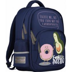 Рюкзак с эргономичной спинкой Авокадо и пончик, синий