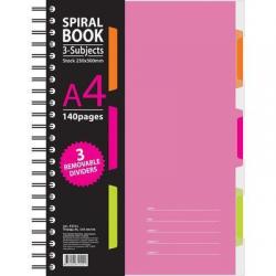 Бизнес-тетрадь Spiral Book, А4, 140 листов, клетка, цвет обложки розовый
