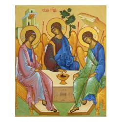 Холст с красками Икона Святой Троицы