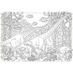 Коврик-раскраска Семья Брахиозавров (48х33,5 см)