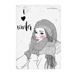 Тетрадь I love winter, А5, 40 листов, клетка