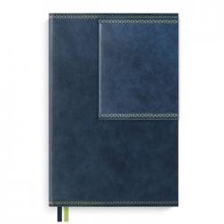 Ежедневник недатированный + обложка для паспорта Баффало, темно-синий, А5+, 160 листов