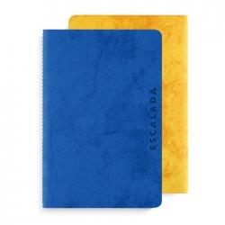 Записная книжка Джинс делавэ, А6, 96 листов, синий + желтый