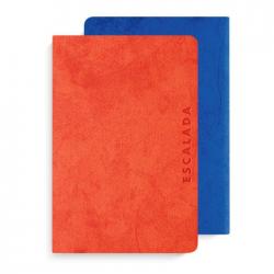 Записная книжка Джинс делавэ, А6, 96 листов, оранжевый + синий