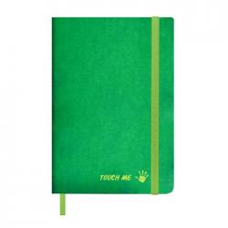 Записная книжка, А5, 96 листов, искусственная кожа Термохром, цвет зеленый