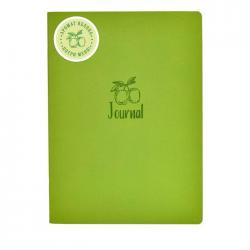 Записная книжка, А5+, 60 листов, искусственная кожа Шагрень, цвет зеленый (аромат яблока)