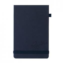 Записная книжка, A5, 130x200 мм, 192 страниц, искусственная кожа Софт-тач, цвет иссиня-черный