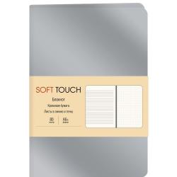 Книга для записей Soft Touch. Белое золото, А6+, 80 листов, комбинированная линовка