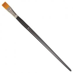 Кисть художественная профессиональная Brauberg Art, синтетика жесткая, плоская, №14, длинная ручка