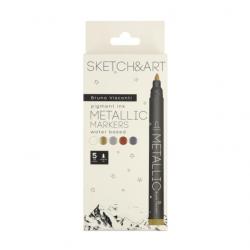 Набор маркеров металлик Sketch&Art, 5 цветов