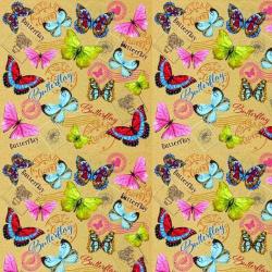 Бумага крафт Тропические бабочки, 70x100 см