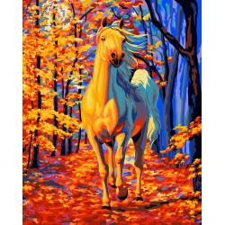 Набор для рисования по номерам Конь в лучах заката (40x50 см)