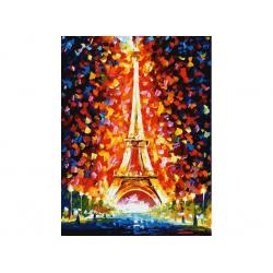 Живопись на холсте Париж - огни Эйфелевой башни, 30х40 см