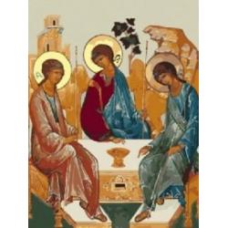 Холст с красками Рисование по номерам. Икона святая троица, 30х40 см