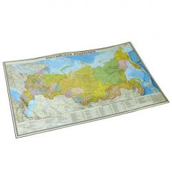 Коврик-подкладка с картой России, настольный, для письма