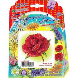 Набор для изготовления цветка из бисера Алая роза, арт. АА 05-602
