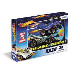 Пазл Hot Wheels. Команда - зверь, 24 элемента